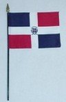 Dominican Republic Flag 4 x 6 inch