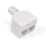 Belkin RJ11 Dual Jack Phone Adapter - White