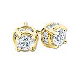 ZALES 1 CT. T.W. Diamond Solitaire Twist Stud Earrings in 14K Gold