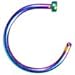 Body Candy Rainbow Stainless Steel Nose Hoop 20 Gauge 3/8