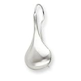 14k White Gold Wire Tear Drop Earrings