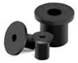 B832, Wellnut Insert, 8-32 UNC-2B (.015-.156 Gr) Rnd Body, Lg Flng HD, Brass/Neoprene, Neoprene (100 PK)