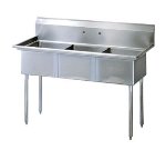 Turbo Air TSB-3-N - Splash Stainless