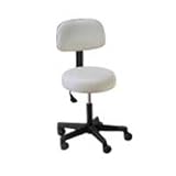 Brandt Econobuoy Stool with Backrest, 17 - 22 Adjustable, Black