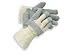 Radnor X-Large Select Side Split Leather Palm Gloves, Safety Cuff, White Canvas Back
