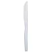 Dixie KM23C7 Medium Weight Polystyrene Knife, Individually Wrapped, 7" Length, White (Case of 1000)