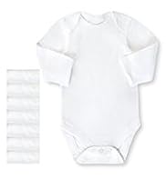 7 Pack - Pure Cotton Long Sleeve Bodysuits