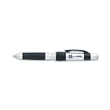 Avery(R) Tripleclick(TM) Multipurpose Writing Instrument, 0.5 mm Pencil, Medium Point 0.7 mm Pen, Stylus, Black/Siver Barrel, Black Ink