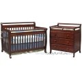 Da Vinci 2 Piece Nursery Set - Emily Convertible Crib and 3 Drawer Changer - Cherry