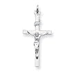 Sterling Silver Crucifix Pendant with 20 Inch Sterling Silver Chain