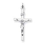 Sterling Silver Crucifix Pendant with 20 Inch Sterling Silver Chain