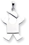 Boy With Cap Charm, White Gold