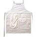 Cotton Canvas Apron With Detachable Towel, White