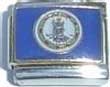Clearly Charming Virginia State Flag Italian Charm Bracelet Link
