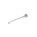 Sterling Silver Pink Stone Nose Stud - 1.5 mm End Ball - Sold as a Pair