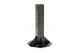 30H Steel Post W/ Fixed Base - Black