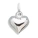 Sterling Silver 12mm Puffed Heart Charm