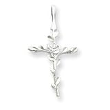 Sterling Silver Cross Pendant with 20 Inch Sterling Silver Chain