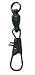 Sampo split-ring lock snap swivel (3 Pack) Test: 30 (B4LB); Color: Black