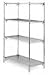 Metro Brite Super Erecta Starter Shelving Unit - 63in. H x 21in. W x 42in. L
