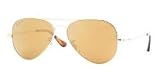 RAY- BAN RB 8029K LIMITED EDITION 22K GOLD COATED TITANIUM AVIATOR SUNGLASSE