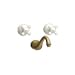 Phylrich Williamsburgh White Porcelain Wall Lavatory Set, Trim Only WL291TO-001