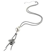 Per Una Faux Pearl Diamanté Y-Design Tassel Necklace
