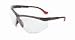 Uvex XC Black Frame Clear UD Extended 9-Base Wrap Around Lens With Two Shot Temple Glasses