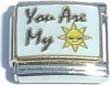 Clearly Charming You Are My Sunshine Italian Charm Bracelet Link