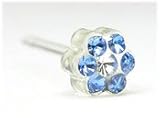 Blomdahl Medical Plastic Daisy - Sapphire / Crystal, 5mm - B000MUSARS