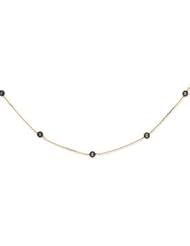 14K Peacock Cultured Pearl Necklace - PR54-18"