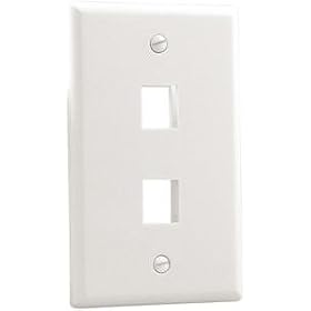 Petra 310-202Wh Keystone Wall Plates (2-Cavity, White)