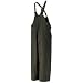 ONGUARD 71050 PVC on Nylon Polyester Chemtex Level C Bib Overall with Plain Front, Green, Size X-Large