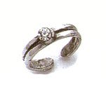 Toe Ring   Cubic Zirconia Sterling Silver