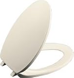 KOHLER K-4664-47 Brevia Elongated Toilet Seat, Almond
