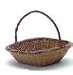 Dollhouse Miniature Wide Basket with Handle
