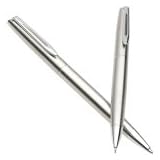 Waterman Hemisphere Stainless Steel CT Pen and Pencil Set - 92004WHS