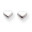 Sardelli - 14kt White Gold Small Puffed Heart Earrings