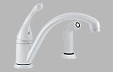 Delta 441-WH-DST Collins Single Handle Kitchen Faucet with Spray, White