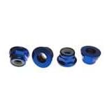 Racers Edge 5mm Flanged Aluminum Nylock Nut (4) Blue RCE10290B by Racers Edge