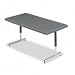 Office Products : Adjustable-Height Utility Table, 60w x 30d x 21 - 31h, Charcoal