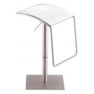 Zuo Turbo Adjustable Barstool w/ Swivel Base White