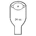 Nu-Hope Laboratories 798664 Urinary Oval D Post-Op Adult Pouch Flat Cut-to-Fit 1.5 x 2.75 Inch Opening - Box of 10
