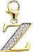 Jewelry : Letter "Z", 14K Gold Diamond Charm