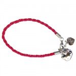 Bracelet tressé Victoria Couture Hello Kitty rouge