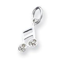 Buy Sterling Silver Music Note Charm made by JewelryWeb now!