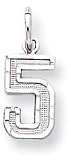 Sports Number Charm, White Gold