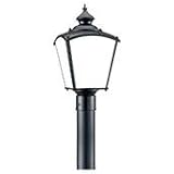 Sea Gull Ridgemont Outdoor Post Lantern-89234PBLE-12 Black