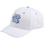 Zephyr North Carolina Tar Heels DH White Fitted Hat W/Sky Blue NC