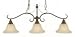 Murray Feiss F2035/3CB Vista Three-Light Billiard Chandelier in Corinthian Bronze and Cream Snow Glass Shades